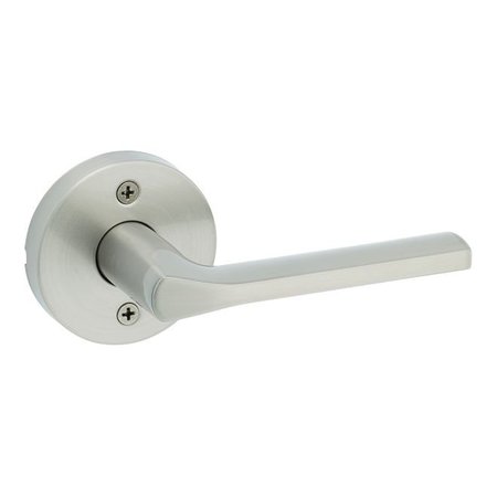 KWIKSET Lisbon Lever with Round Rose Half Dummy Satin Nickel Finish 788LSLRDT-15